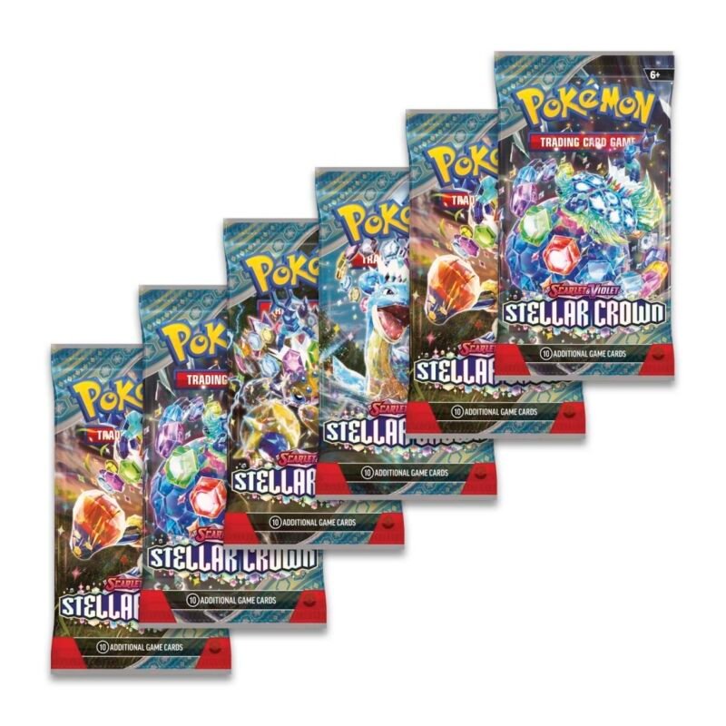 Pokémon TCG: Scarlet & Violet-Stellar Crown Booster Bundle (6 Packs) - Image 3