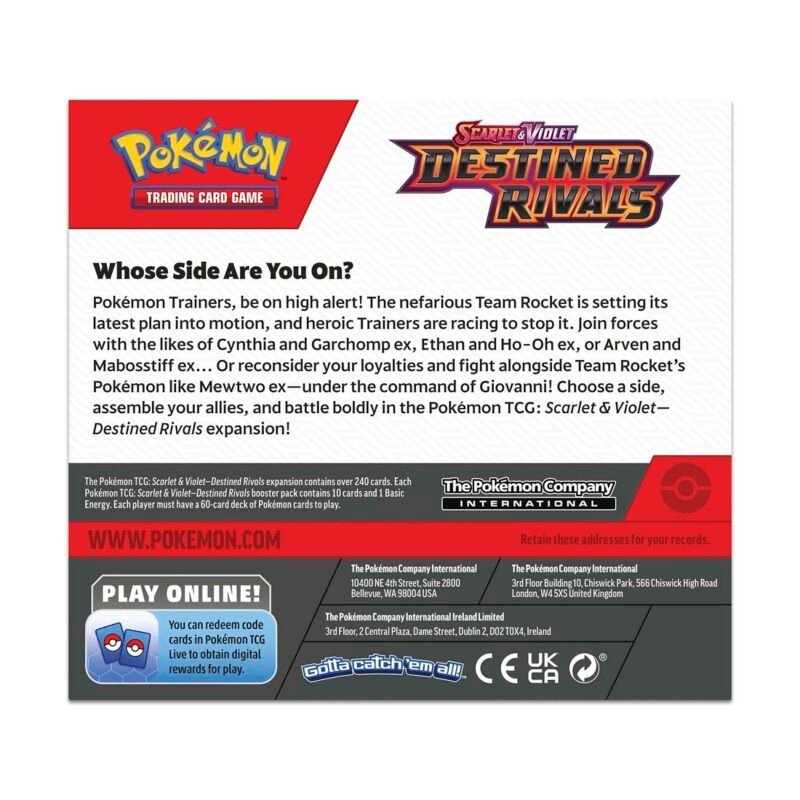 Pokémon TCG: Scarlet & Violet-Destined Rivals Booster Display Box (36 Packs) - Image 2