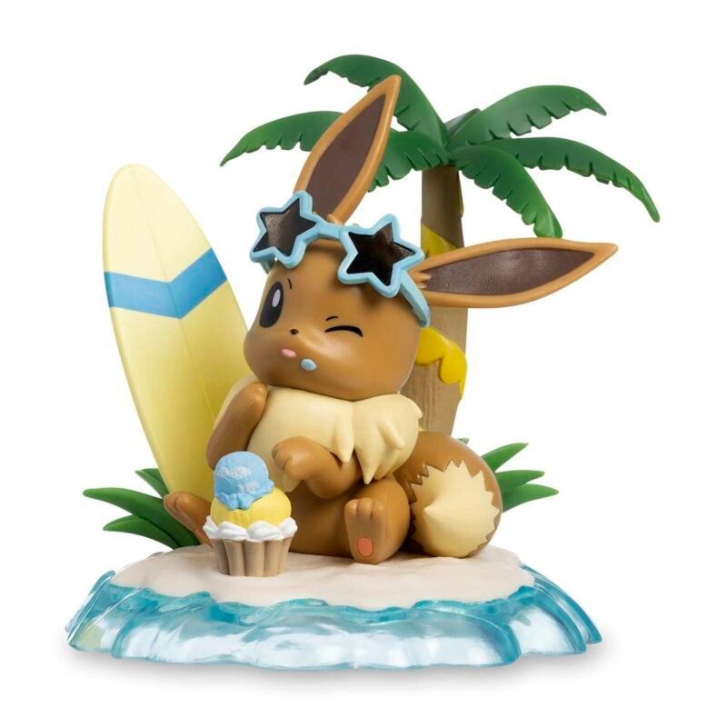 Prismatic Evolutions Super-Premium Collection, Eevee Figure & Eevee Plush Key Chain Bundle - Image 4