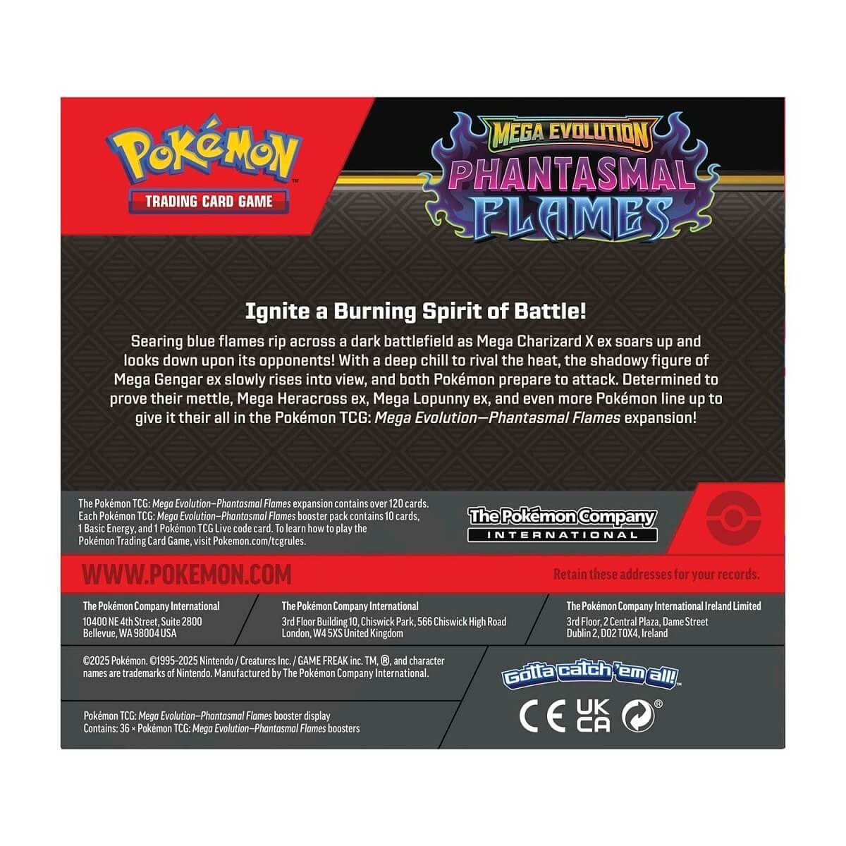 Pokémon TCG: Mega Evolution-Phantasmal Flames Booster Display Box (36 Packs) - Image 2